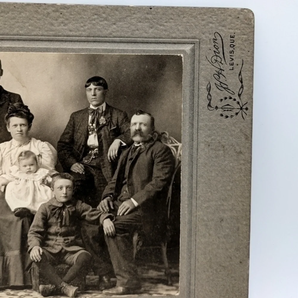 Antique Victorian era family cabinet card photo Levis, Quebec - Picture 6 of 6